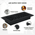 thumbnail image 6 of Spooky Gothic Vent cover 4"x 12" Duct Opening (Overall 5-1/2"x 13-3/4") Spider Web Design Solid Cast Aluminium Register, 6 of 11