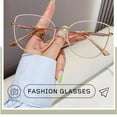thumbnail image 2 of Women Cat Eye Eyeglass Frame Metal Blue Light Blocking B6 Glasses L7 Frame R3G8, 2 of 8