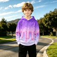 thumbnail image 2 of ZHOGXU Boys Girls Dripping Ice Cream Print Hoodie Long Sleeve Pullover Sweatshirt Kids Casual Classic Tops,3-4 Years, 2 of 7