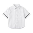 thumbnail image 3 of Fozruso White Short Sleeve School Uniform Shirts for Boys Classic Summer Collared Dress Shirts for Kids, 3 of 5