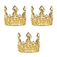 thumbnail image 6 of 3pcs Golden Crown Cake Topper Tiara Cake Ornaments Dessert Decor Crafts Party Supplies for Birthday Wedding, 6 of 8