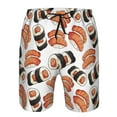 thumbnail image 4 of Disketp Men'S Swim Trunks Hawaiian Breathable Surf Beach Swimsuits Mesh Lining Beach Shorts With Pockets-Sushi Roll, 4 of 9