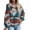 Blue, variant on Long Sleeved Womens Aztec Half Zip Up Hoodies Sweatshirt Casual Oversized Ethnic Tribal Hooded Pullover Shirt Top