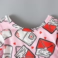 thumbnail image 4 of Gibobby Pañalero de algodón Traje de rastreo con estampado de animados para niña, puños de verano, tocado de cuello redondo de manga larga(Rosa, 3-6 Meses), 4 of 5