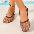 thumbnail image 7 of CHICVOMEY Fishnet Flats for Women Ballet Flats Slingback Flats for Casual Work Fashion Sandals, 7 of 7