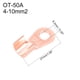 thumbnail image 2 of 50 Pcs Terminales de anillo de cobre puro abierto OT-50A Conectores de terminal de crimpado, 2 of 3