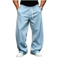 thumbnail image 3 of Mens Pants Running Sweatpants With Pockets Drawstring Elastic Waist Joggers Sweatpants Trousers Mens Long Pants, 3 of 7