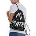 thumbnail image 3 of Kdxio I love Math Print Drawstring Backpack Bag,Waterproof Draw String Back Sack, Gym Drawstring Bags Swim Bag For Unisex, 3 of 9