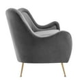 thumbnail image 4 of Sofa Couch, Grey Gray, Velvet, Living Kitchen Cafe Bistro Hospitality Restaurant, Modern Contemporary Boutique HB34260, 4 of 9