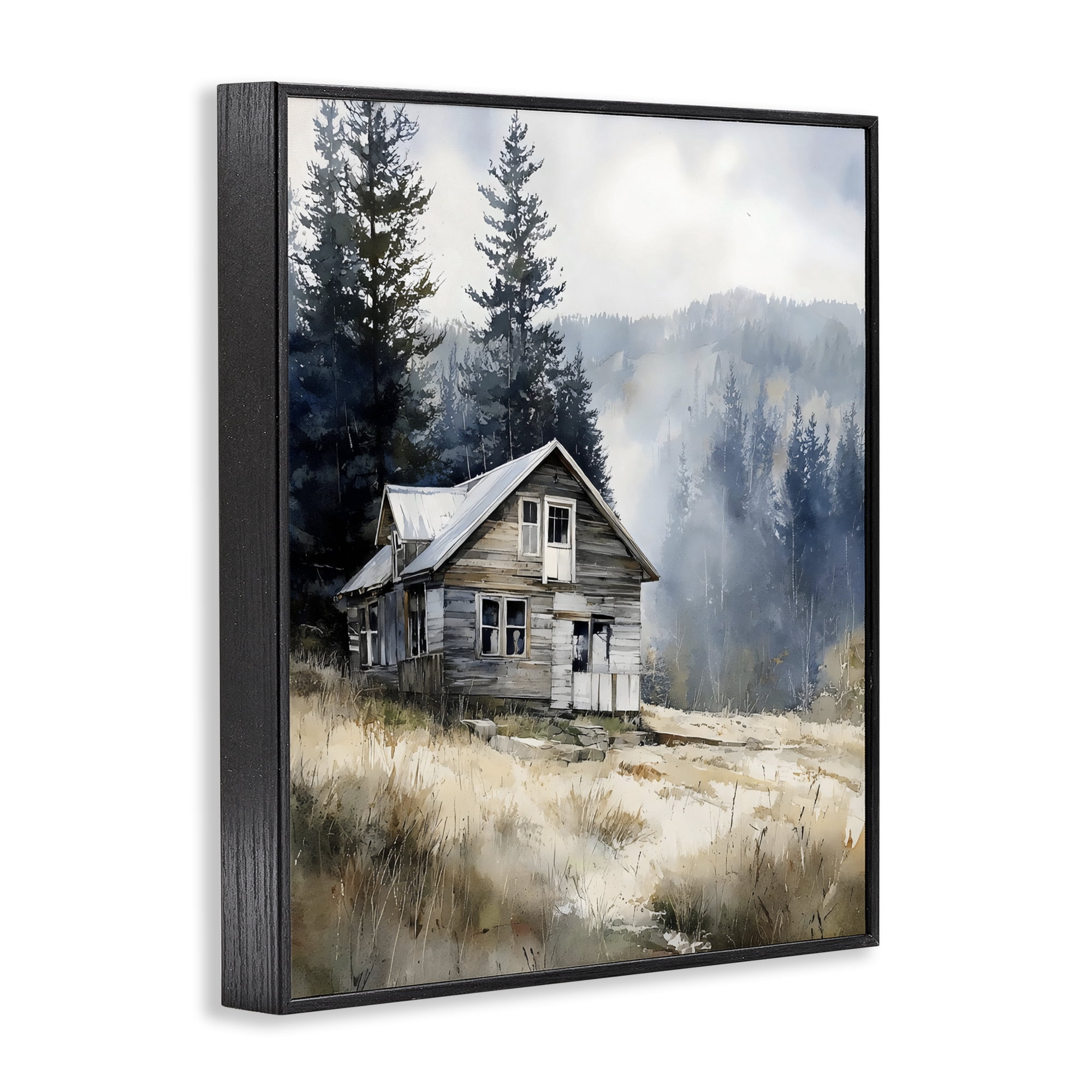 Stupell Industries Old Mountain House Black Framed Giclee Art, design by Franklyn Gregory