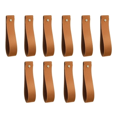 

DUAONETS 10PCS PU Leather Wall Hooks Wall Hanging Straps Curtain Rod Holder Towel Holders for Wall Leather Strap Hanger Wall Mounted Hooks for Towel Bathroom Kitchen