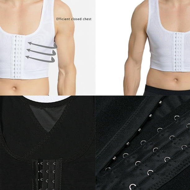 stanreset Men Control Chest Shapers Bra Posture Corrector Compression Vest  Back Support Compression Vest