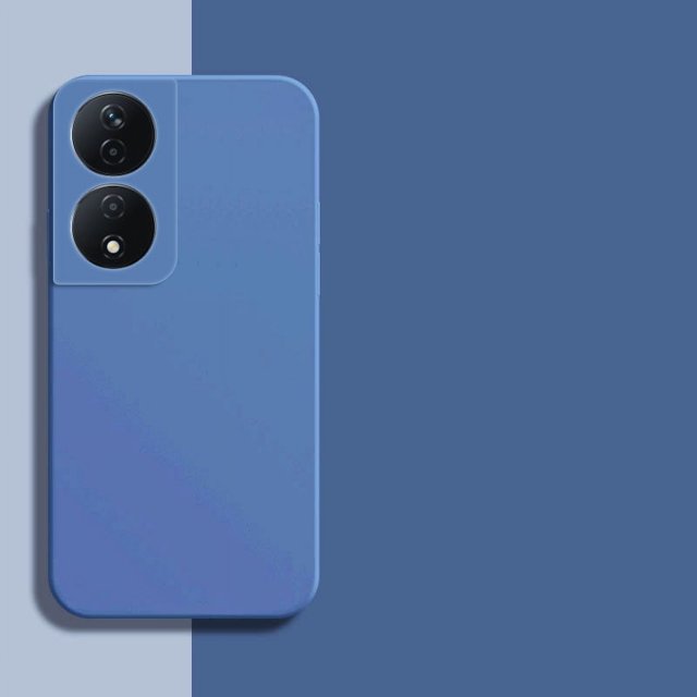 For Honor 90 Smart Case Honor 90 Smart Cover Soft Liquid Silicone Bumper Shield Protective Back Phone Cases Honor 90 Lite Funda Blue For Honor 90 Smart