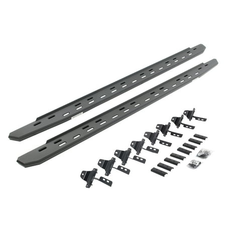 Go Rhino 69651687SPC RB30 Slim Line Running Boards with Mounting Bracket Kit For Jeep 20-23 Gladiator (Crew Cab Pickup)