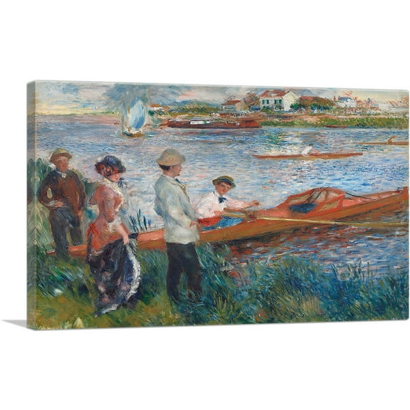 ARTCANVAS Oarsmen at Chatou 1879 Canvas Art Print by Pierre-Auguste Renoir - Size: 26" x 18" (0.75" Deep)