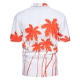 thumbnail image 2 of Camisa de verano para hombre con un solo pecho, ajuste informal, manga corta, cuello vuelto, camisa holgada para hombre, 2 of 5