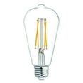 thumbnail image 3 of GE Vintage Style LED Light Bulbs, 60 Watt, ST19 Edison Bulbs, Medium Base, 2pk, 3 of 6