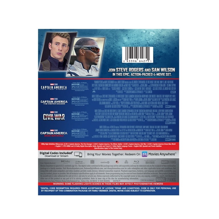 Captain America: 4-Movie Multi-Feature (Blu-ray + Digital Copy