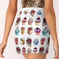 thumbnail image 4 of 2024 Cupcake And Ice Cream Women's skirt Aesthetic skirts New Fashion Short Skirts Watercolor Cupcake Sweet Dessert Cupcakes, 4 of 6