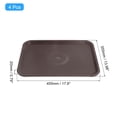 thumbnail image 2 of Unique Bargains 4Pack 14' x 18' Plastic Fast Food Trays Bulk Rectangular Serving Trays, Coffee, 2 of 6
