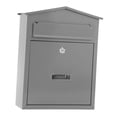thumbnail image 1 of veasfak Wall Mount Lockable Mailbox Letterbox Iron Durability Large Capacity Mail Letter Gray, 1 of 9