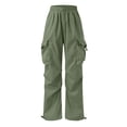 thumbnail image 3 of Quotay Kids Cargo Pants with Multiple Pockets for Boys and Girls Outdoor Casual Play Everyday Comfortable Trousers for Boys 5-14 Years Dark Green,5-6 Years, 3 of 7