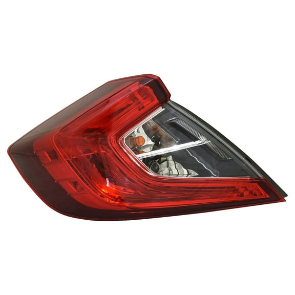 Replacement TYC 11-6878-00-9 Driver Side Tail Light Lamp for 16-17 Honda Civic Fits select: 2019 HONDA CIVIC LX, 2020-2021 HONDA CIVIC SPORT