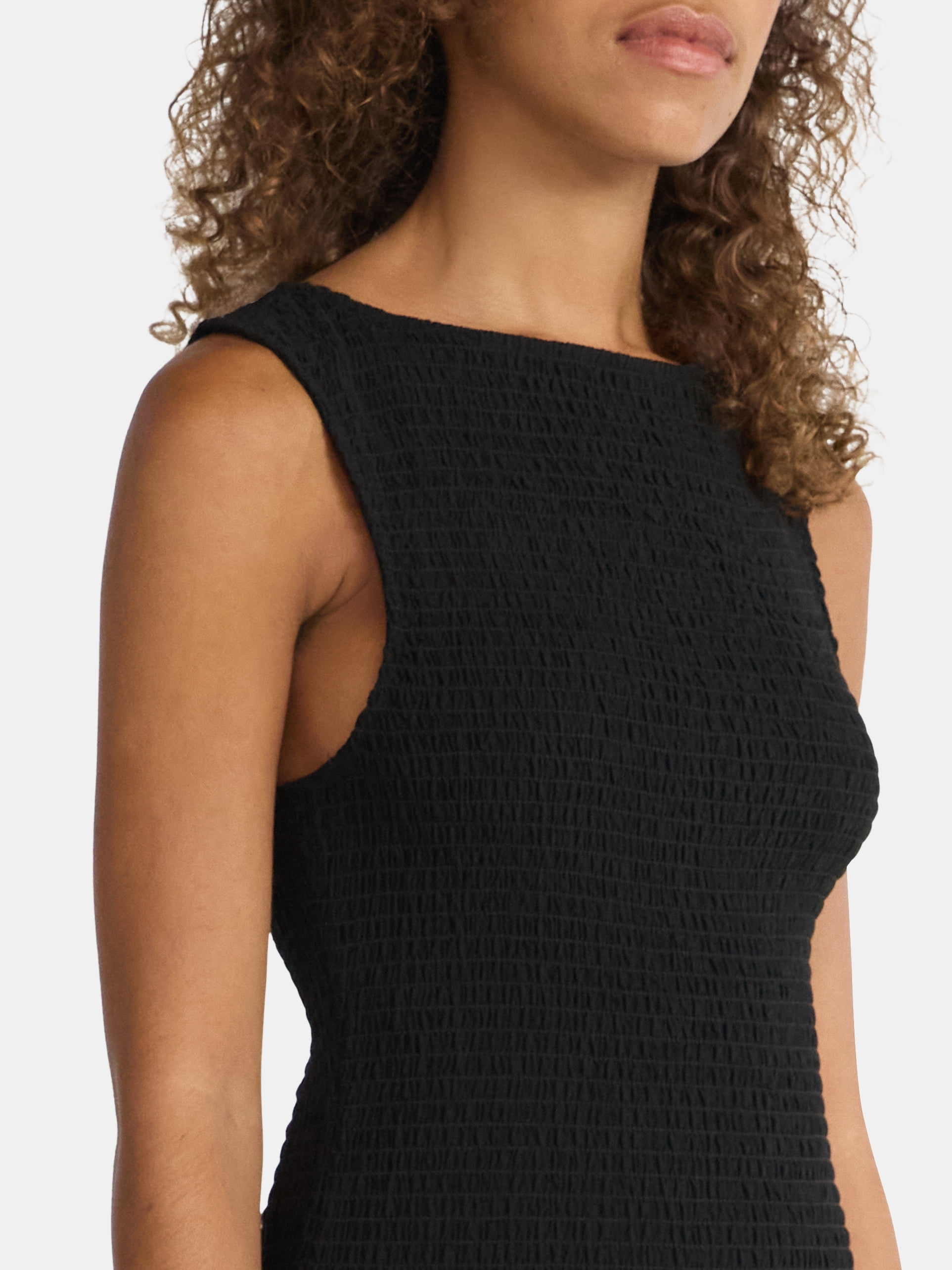No Boundaries Sleeveless Smocked Mini Dress, Women's Sizes XXS-XXL