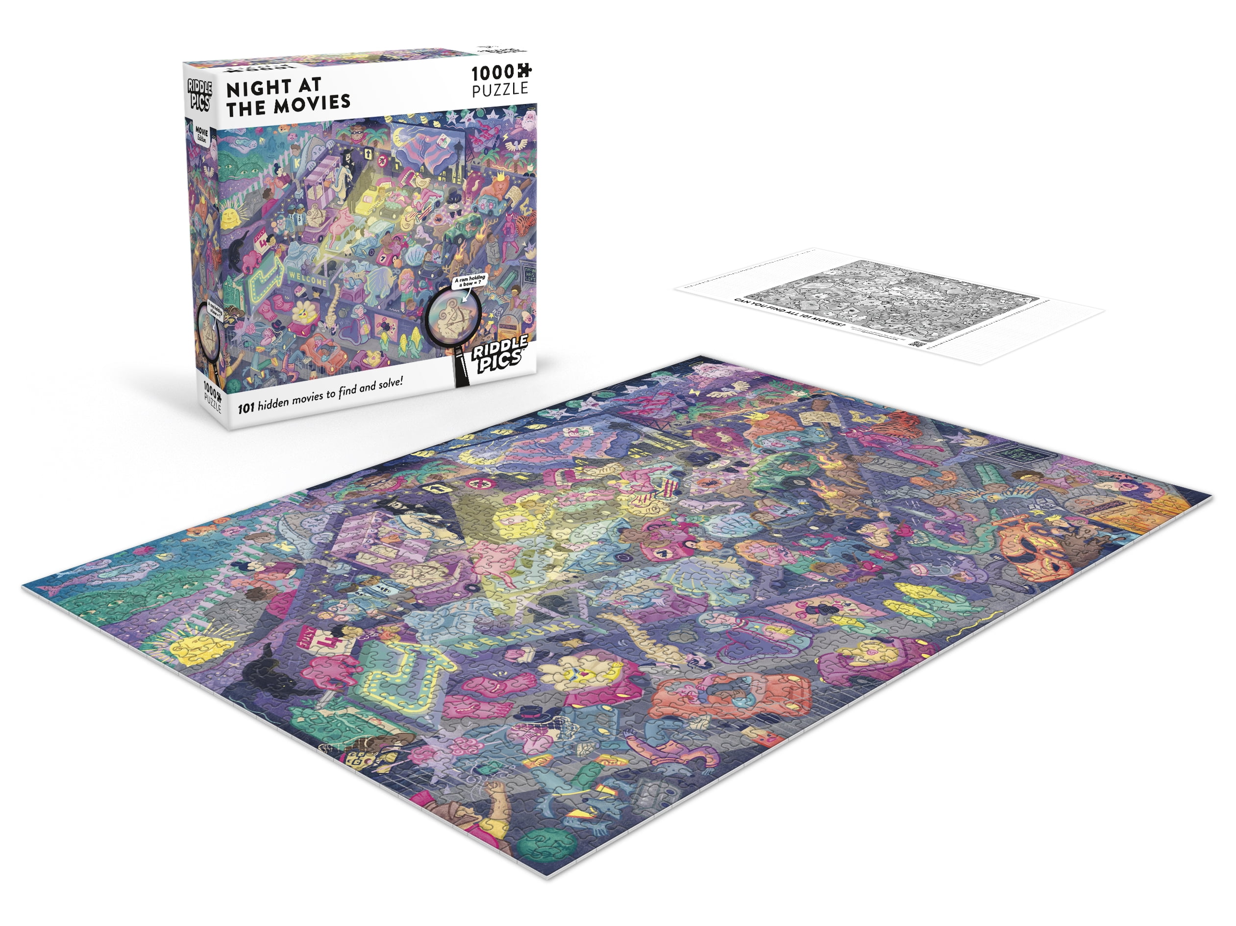 Big Potato Riddle Pics 1000 Piece Night at the Movies Interlocking Jigsaw Puzzle