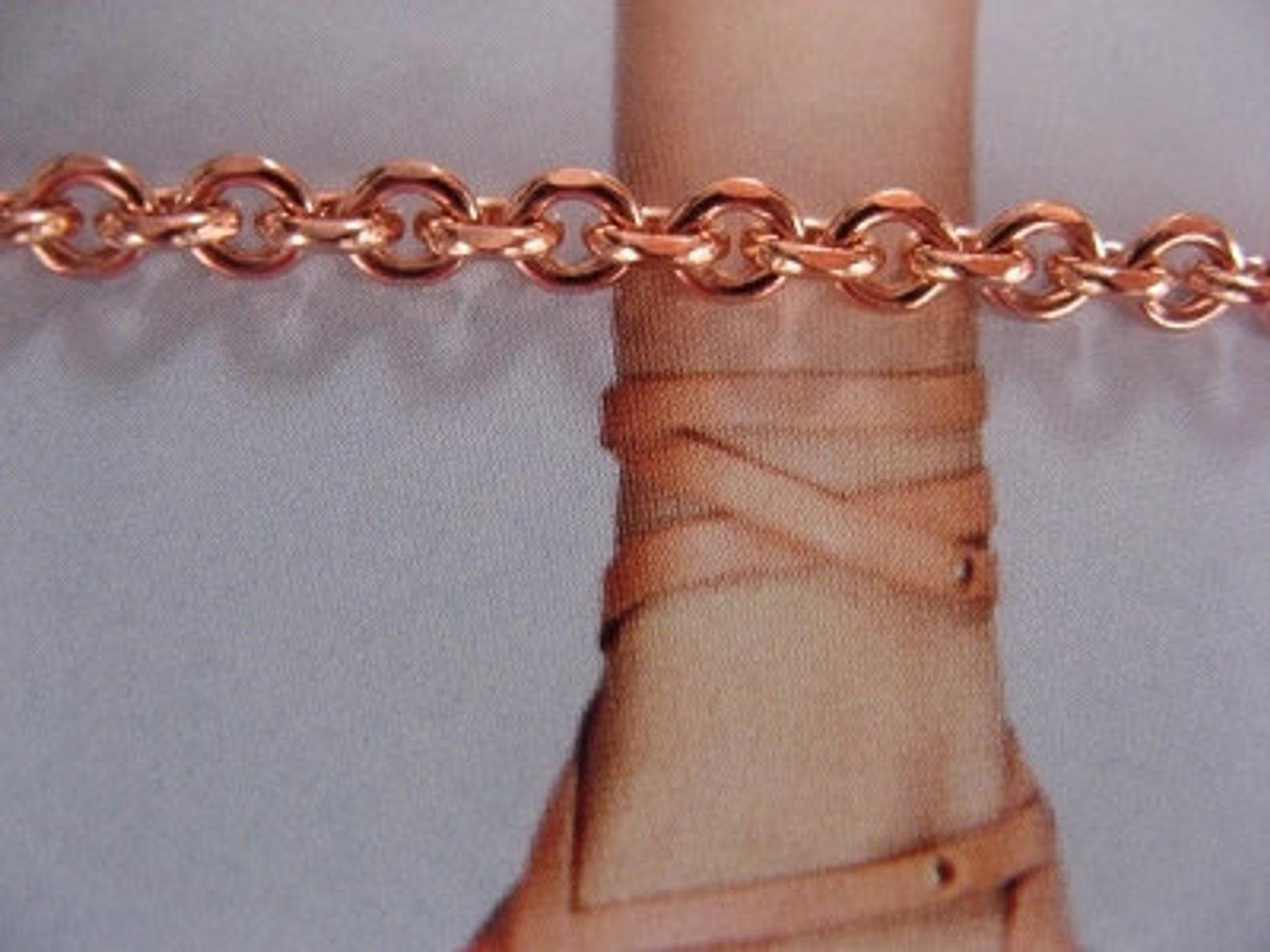 10 Inch Copper Anklet, 1/8 of an inch wide, CA105G - Made in the USA. Very thin.