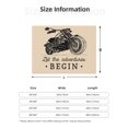 thumbnail image 2 of Vsdgher Let The Adventure Begin Pattern Fleece Throw Blanket, Horizontal Fleece Bedding Home Decor for Couch & Bed All Season Use -60"x50", 2 of 7