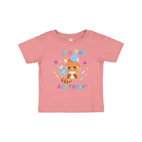 Inktastic Its My Birthday with Kitten Stars and Confetti Boys or Girls Baby T-Shirt