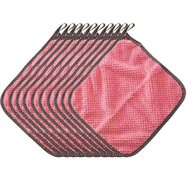 Daily Rag Towel, Kitchen Cloth for Dish Cleaning, Machine Washable, Lint Free, 25cmx25cm, Microfiber Material