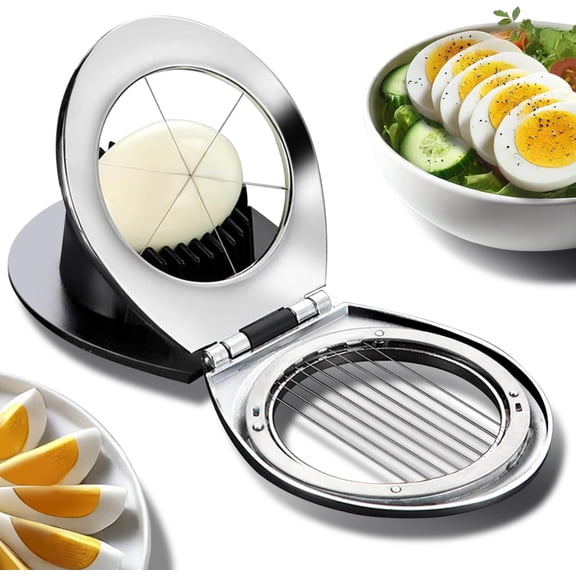 Egg Slicer & Dicer for Hard Boiled Eggs,Egg Cutter Dicer,Strawberry Slicer,Heavy Duty Aluminium Tomato Slicer,Stainless Steel Wire Multipurpose,Dicer for Soft Fruit Mushroom,Suitable for Home,Picnics