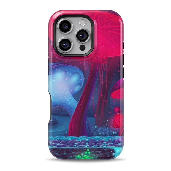 DesignSkinz Scratch-Resistant Hard Slim Case Compatible with iPhone 16 (Compatible with MagSafe) - Glowing Fantasy Land V2