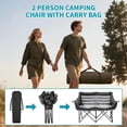 thumbnail image 4 of ABORON Oversized Double Camping Chair, Folding 2 Person Camping Chair Loveseat, Fully Padded Duo Chair Camping Couch, Portable Double Camp Chair, Lawn Chairs, Camping Bench with Carrying Bag, 4 of 8