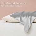 thumbnail image 6 of Silk Satin Pillowcase 2 Pack with Zipper, Cooling Satin Pillow Cases for Hair and Skin, Soft Breathable Wrinkle Resistant Pillow Covers, Queen Size 20"x29", Multiple Solid Colors, 6 of 8