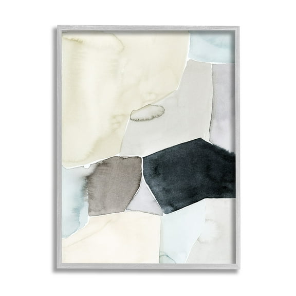 Stupell Industries Abstract Watercolor Shapes Green Blue Black,16 x 20,Designed by Grace Popp