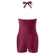 thumbnail image 3 of Traje de baño Gibobby Mujer multicolor tirantes sin espalda Sólido Conservador grande estampado tropical, 3 of 4