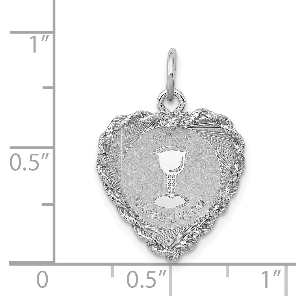 20mm x 15mm Mia Diamonds 925 Sterling Silver Solid Holy Communion Charm