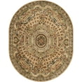 thumbnail image 2 of SAFAVIEH Classic Chandler Oriental Wool Area Rug, Taupe/Light Green, 7'6" x 9'6" Oval, 2 of 13