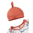 thumbnail image 4 of Baby Boy Dinosaur Outfits Sweatshirt Pullover Tops Long Pants with Hat Newborn Sweatsuit Set, 4 of 6