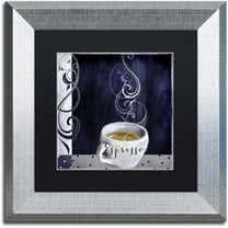 Trademark Fine Art "Cafe Blue IV" Canvas Art by Color Bakery Black Matte, Silver Frame