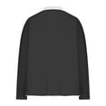 thumbnail image 6 of FAIWAD Womens Fuzzy Fleece Sweatshirt Long Sleeve Button Down Sweater Color Block Lightweight Tops with Pockets, 6 of 7