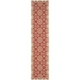 thumbnail image 5 of SAFAVIEH Courtyard Austin Geometric Indoor/Outdoor Runner Rug, 2'3" x 10', Red/Cream, 5 of 10