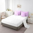 thumbnail image 5 of Feelyou Dreamy Purple Bowknot Bedding Comforter Set 7pcs, Boy Girl Queen Bedding Sets, 5 of 8