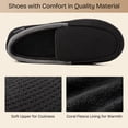 thumbnail image 4 of EverFoams Men's Comfort Memory Foam Moccasin Slippers Breathable Terry Cloth House Shoes with Anti-Skid Rubber Sole, 4 of 8