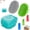 Blue Green Gray, variant on 2026 Hot Sale 6 Pack Multi-Functional Pet Cleaning Tools, Adjustable Handle Dog & Cat Bath Brush and Toothbrush, Effective Stain & Odor Removal Pet Bath Supplies