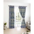 thumbnail image 3 of Nautical Archor Blackout Curtains for Bedroom/Living Room, Thermal Insulated Kitchen Curtains, Vintage Country Ocean Archor Blue Stripes Grommet Darkening Window Treatment Drapes 52"x72"x2, 3 of 8