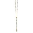 thumbnail image 2 of Primal Gold 14 Karat Tri-Color Bead Rosary Lightweight Miraculous Medal 24-inch Necklace, 2 of 3